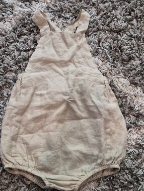The Simple Folk Organic Linen Overall Romper